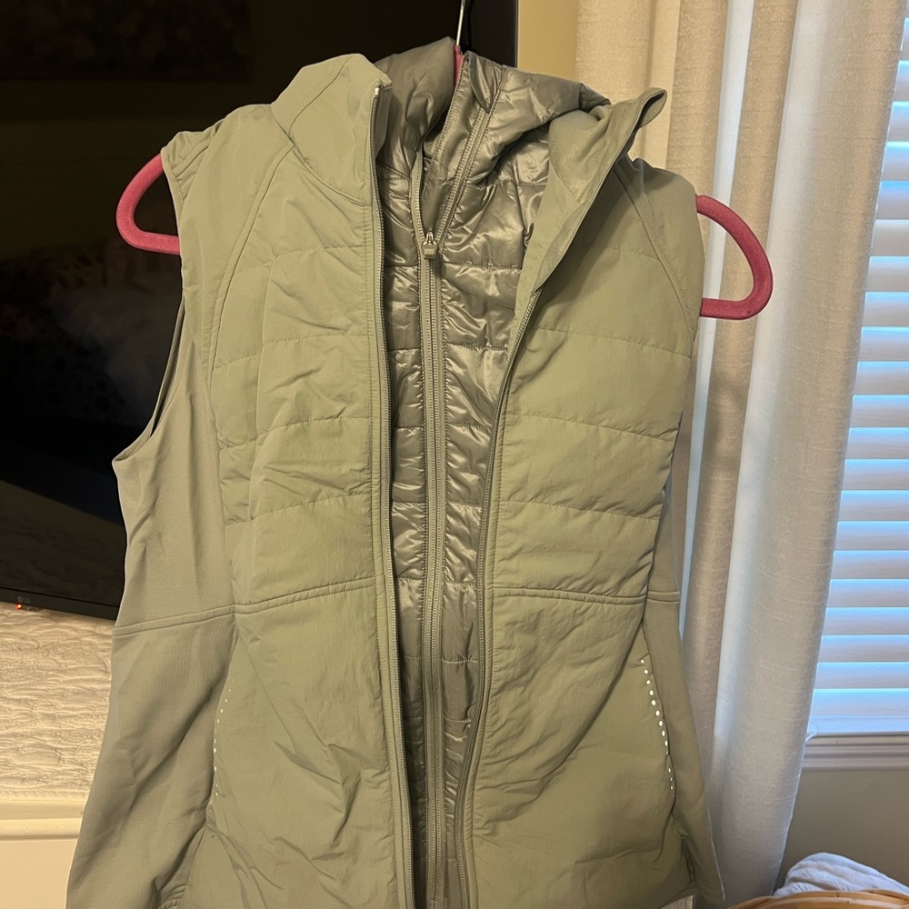 Lululemon Sage Green Down For It All Vest. Size 8